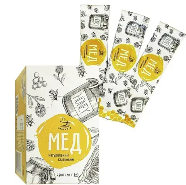 Мед у стіках Смакуйте Квітковий 20 г х 25 шт.